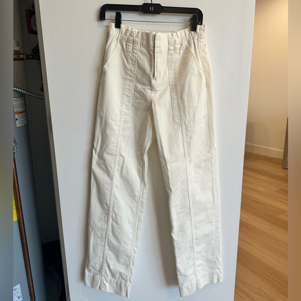 AL.C. White Cotton Wide Leg Pant